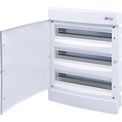 Flush-mounted housing 3x18 mod. white door ECM 3X18PO-s