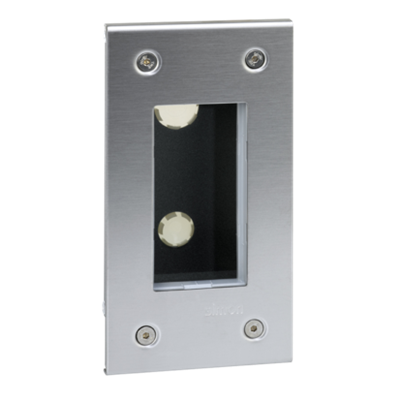 Flush-mounted housing S500 1-module 2×K45 stainless steel