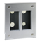 Flush-mounted housing S500 2-module 4×K45 stainless steel