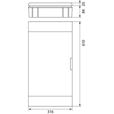 Flush-mounted multimedia distribution board SRp-36/BM white
