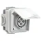 Flush-mounted pass-through socket 16A 3P+Z 400V