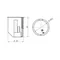 Flush-mounted sconce box with cover Z32 fi32mm blue