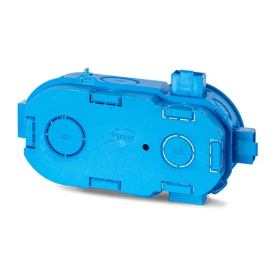 Flush-mounted serial box for electronics, closed on one side SE2x60G 2xfi60 super deep blue