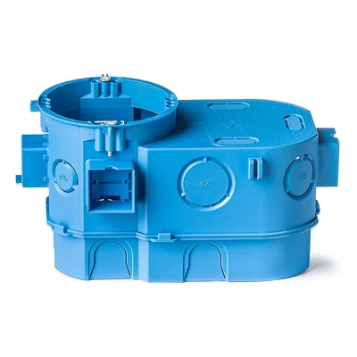 Flush-mounted serial box for electronics, closed on one side SE2x60G 2xfi60 super deep blue