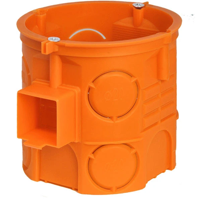 Flush-mounted serial box with screws S60DFw fi60mm deep orange