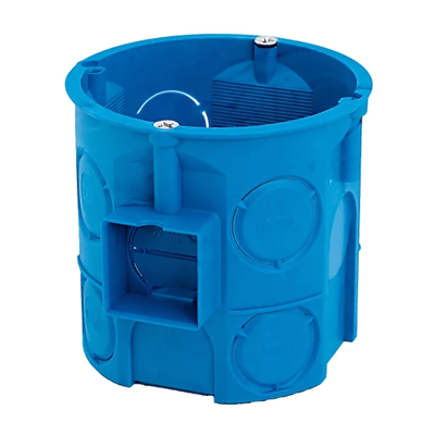 Flush-mounted serial box with screws S60Dw fi60mm deep blue