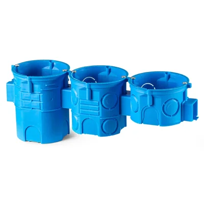 Flush-mounted serial box with screws S60Dw fi60mm deep blue