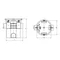Flush-mounted serial box with screws S60Gw fi80mm deep 80mm blue