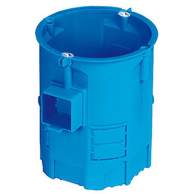 Flush-mounted serial box with screws S60Gw fi80mm deep 80mm blue
