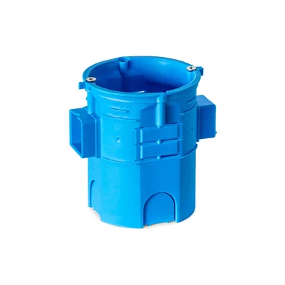 Flush-mounted serial box with screws S60Gw fi80mm deep 80mm blue