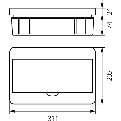 Flush-mounted switchgear RP-12 Fala (N+PE)
