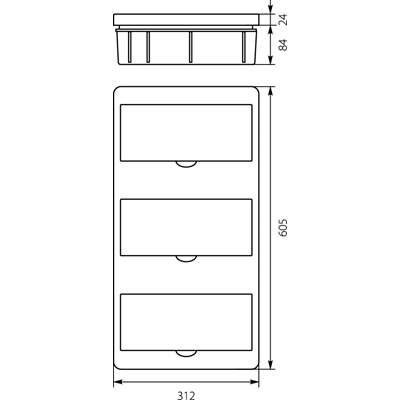 Flush-mounted switchgear RP-36 Fala (N+PE)