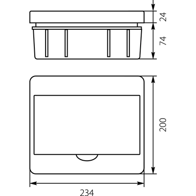 Flush-mounted switchgear RP-8/B Fala (N+PE)