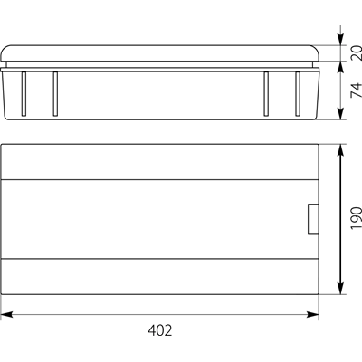 Flush-mounted switchgear SRp-18 (N+PE)