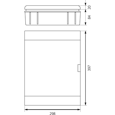 Flush-mounted switchgear SRp-24 (N+PE)