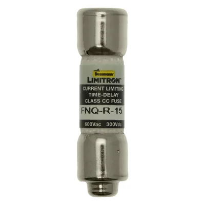 FNQ-R-15 15A 600 VAC, Class CC, slow-blow