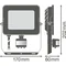 Foco compacto con sensor V 50W 840 SYM 100, color negro.