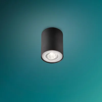 Foco individual PILLAR negro 1x50W 230V Iluminación puntual