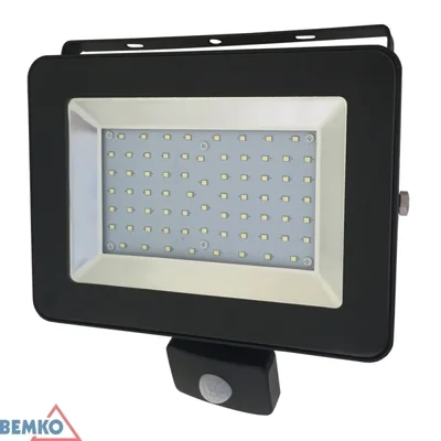 Foco LED SMD para loft, 50W, 4000K, 4200LM, IP65, negro, sensor PIR.