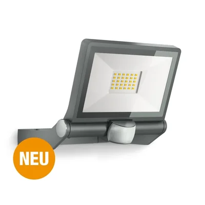 Foco LED Steinel XLED ONE XL S con sensor PIR, 42,6 W, 3000 K, 4200 lm, IP44, IK03, 230 V, antracita/aluminio.
