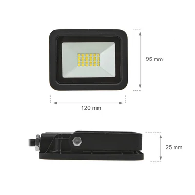 Foco NOCTIS LUX 2, 20 W, blanco neutro, 230 V, IP65, 95 x 120 x 25 mm, negro.