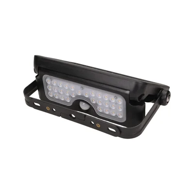 Foco solar LED LUX de 5W con sensor de movimiento, 500 lm, IP65, 4000 K, 2 x 1500 mAh, negro.