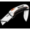 Folding utility knife, trapezoidal blade + knife, nylon case + 5 blades