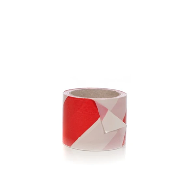 Folia ostrzegawcza 8cm x 100m biało-czerwona