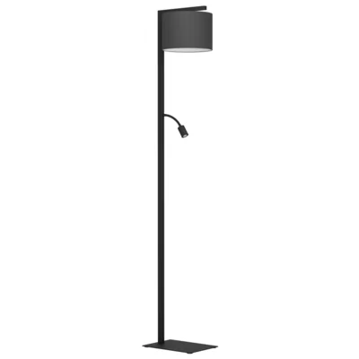FOLIGNO Lampada da terra 180cm 40W+3.5W 3000K 380lm "E27+LED integrato IP20 nero