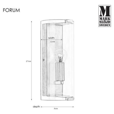 FORUM Wandleuchte aus Chrom