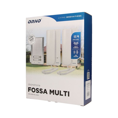 FOSSA MULTI Interphone bi-familial, encastré, blanc