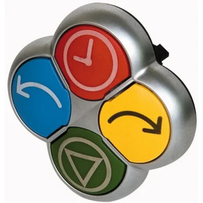 Four-position spring return pushbutton, M22-D4-*-*