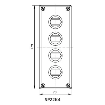 Four-seat control box without equipment
