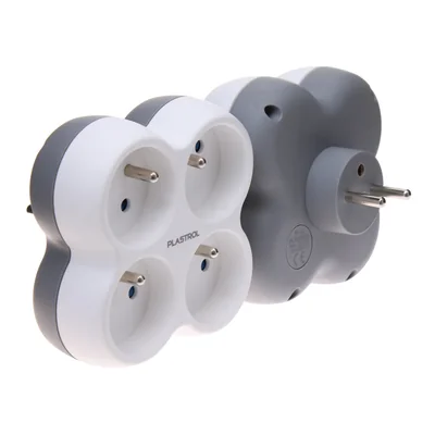 Four-way splitter 4 gn round with pin white