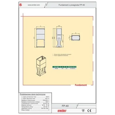 FPN-40, Smooth polyester foundation (Width 396mm, Height 893mm, Depth 245mm)