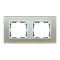 Frame 2x glass - silver / intermediate frame aluminum mat