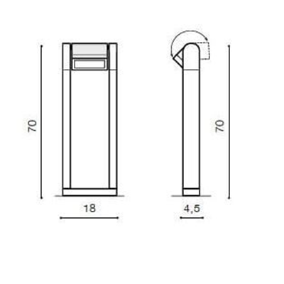 Frame 70 (dunkelgrau) LED 8W 800lm ALUMINIUM IP54