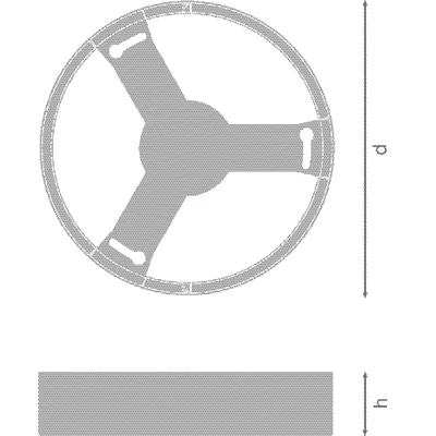 Frame for DOWNLIGHT IP44 DN 215 WT luminaire