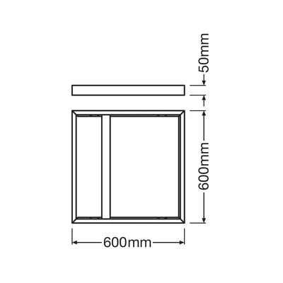 Frame for SURFACE MOUNT KIT 600 SURFACE MOUNT KIT H50 panel