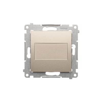 Frame plug (module). Fastening with claws or screws, gold (metallic)