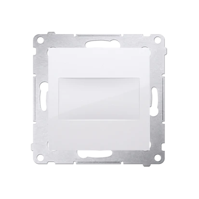 Frame plug (module). Fastening with clips or screws, white