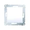 Frame plug (module). Fastening with clips or screws, white