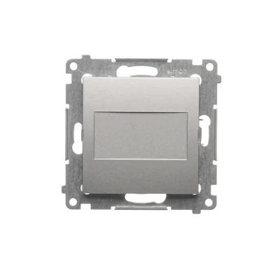 Frame plug (module). Fixing with claws or screws, silver (metallic)