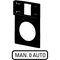 Frame with description plate: MAN. 0 AUTO, Q25TS-397