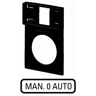 Frame with description plate: MAN. 0 AUTO, Q25TS-397