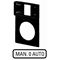 Frame with description plate: MAN. 0 AUTO, Q25TS-397