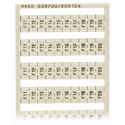 Frame with markers 10xF1 - .F10 5pcs.