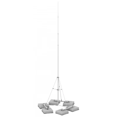 Free-standing lightning protection mast on a tripod H=10000 mm fi42.4/33.7/18/16/10 RP: I