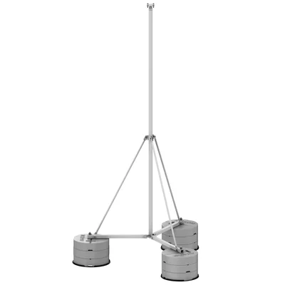 Free-standing lightning protection mast on a tripod H=4000 mm KLO