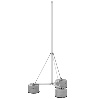 Freistehender Blitzschutzmast auf Stativ H=5000 mm KLO